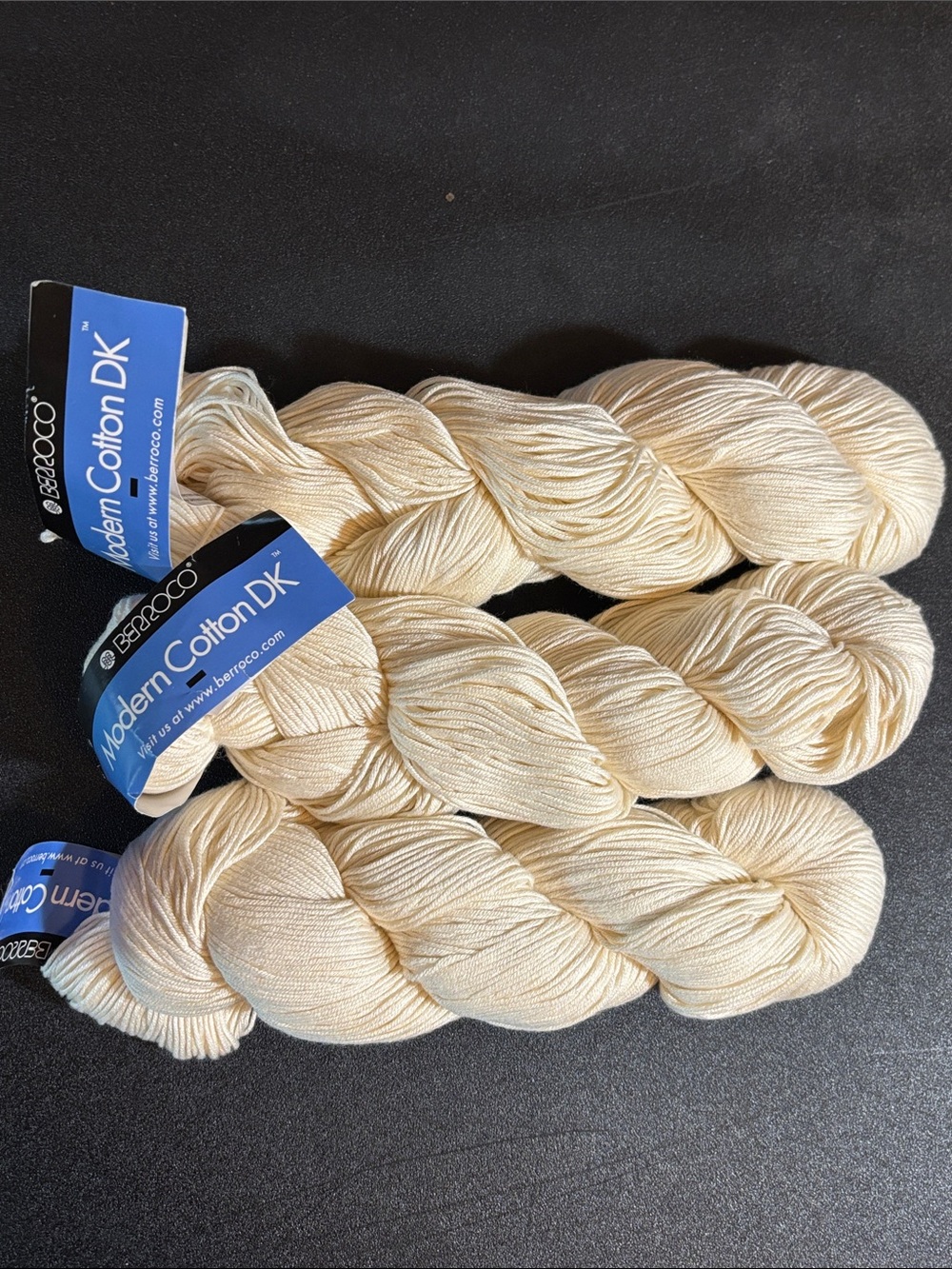 Modern Cotton DK by Berrocco Lightweight Cream set of 3